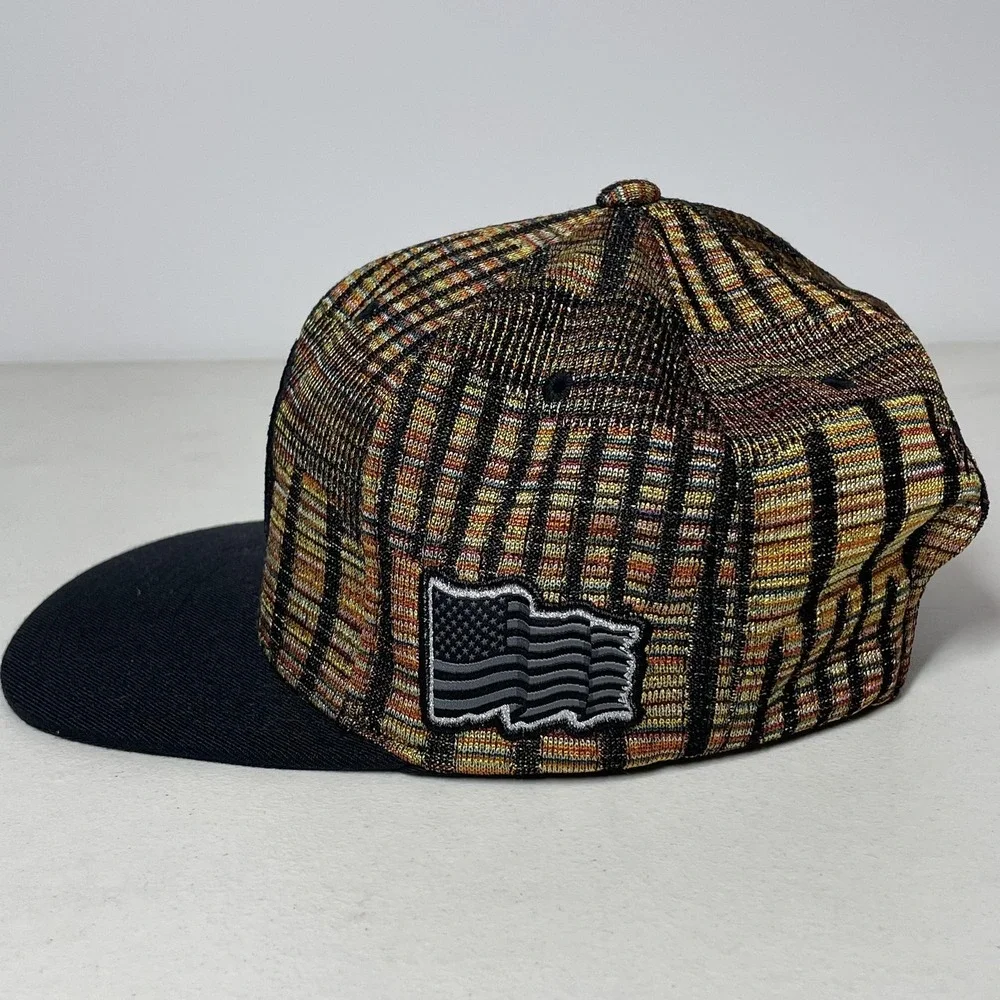 Mitchell & Ness Philadelphia 76ers Snapback Hat Multi Color Metallic Woven Black